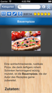 Pizza HD - 100 Pizza Rezepte mit Backmanager Screenshot