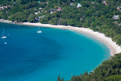 Bucht Beau Vallon Bay Mahe Seychellen