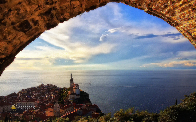 Piran - Aussicht von der Stadtmauer