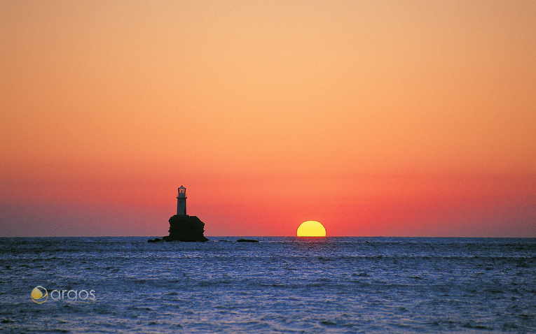 Sonnenuntergang genießen auf der Insel Andros