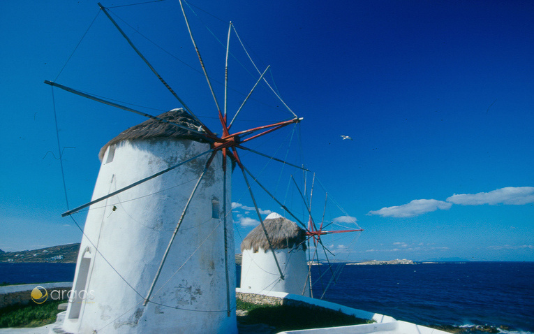 Windmühlen auf der Insel Mykonos