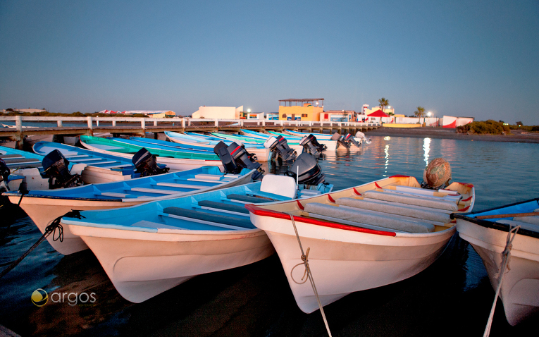 Boote im Hafen in Baja California Sur